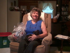 Pet gift basket recipient