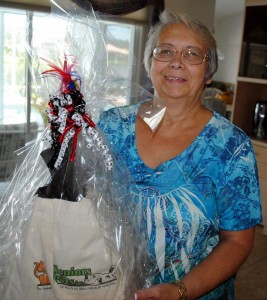 Maggie Digiovanni with Her Pet Gift Basket